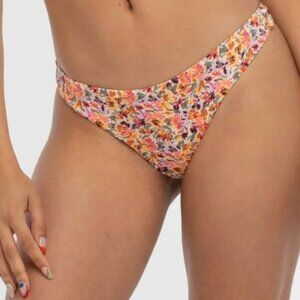 NWT ROXY Floral Beach Classics Tanga Mini Coverage Bikini Bottom